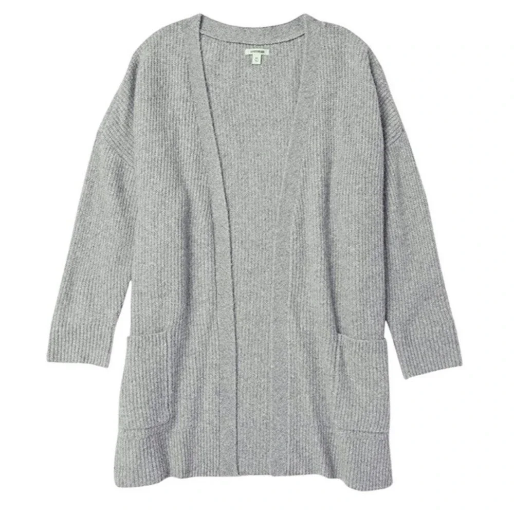 New Goodthreads Womens Cardigan Sweater XXL Gray Oversized Boucle Shaker Stitch - Picture 9 of 11